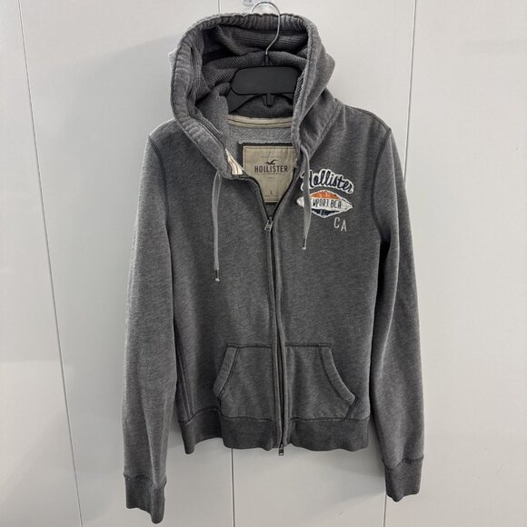 Hollister Other - Hollister Sweater Y2K Large Gray Full Zip Hoodie Casual Comfort Youth Teens